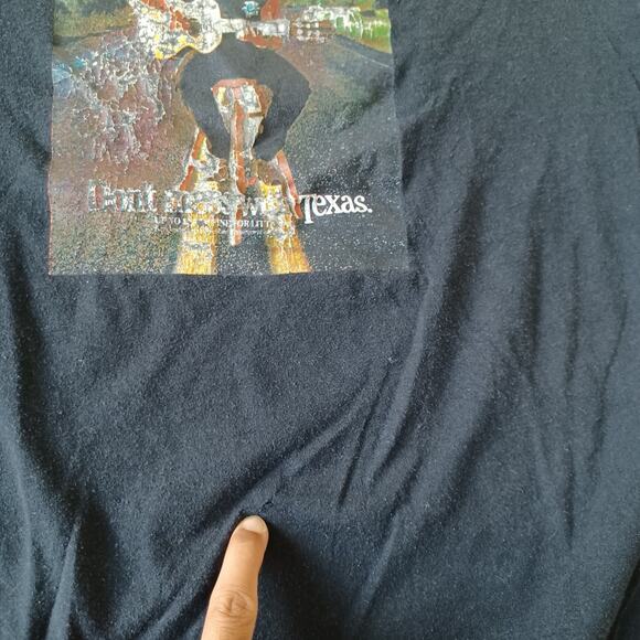 Vintage Willie Nelson T-Shirt Mens XL Black Screen Star Don't Mess With Texas - Picture 10 of 12